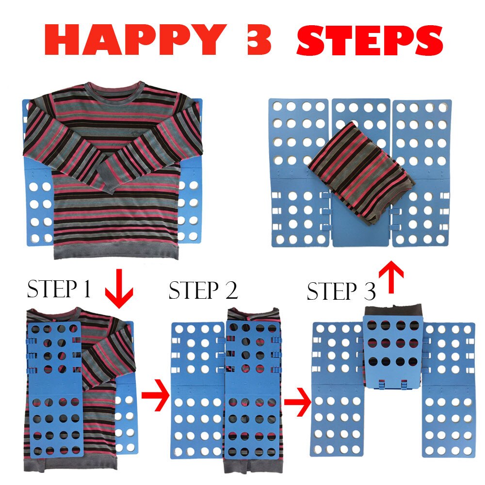 Adult Kids Magic Clothes Folding Board Save Time Quick Clothes Pins T Shirts Jumper Organizer Gadgets for Home Clothes Organizer