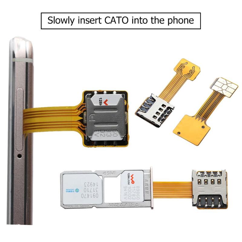 Hybrid Double Dual SIM Card for Micro SD TF Adapter for Android Extender 2 Nano Micro SIM Adapter for Dual SIM cellphone