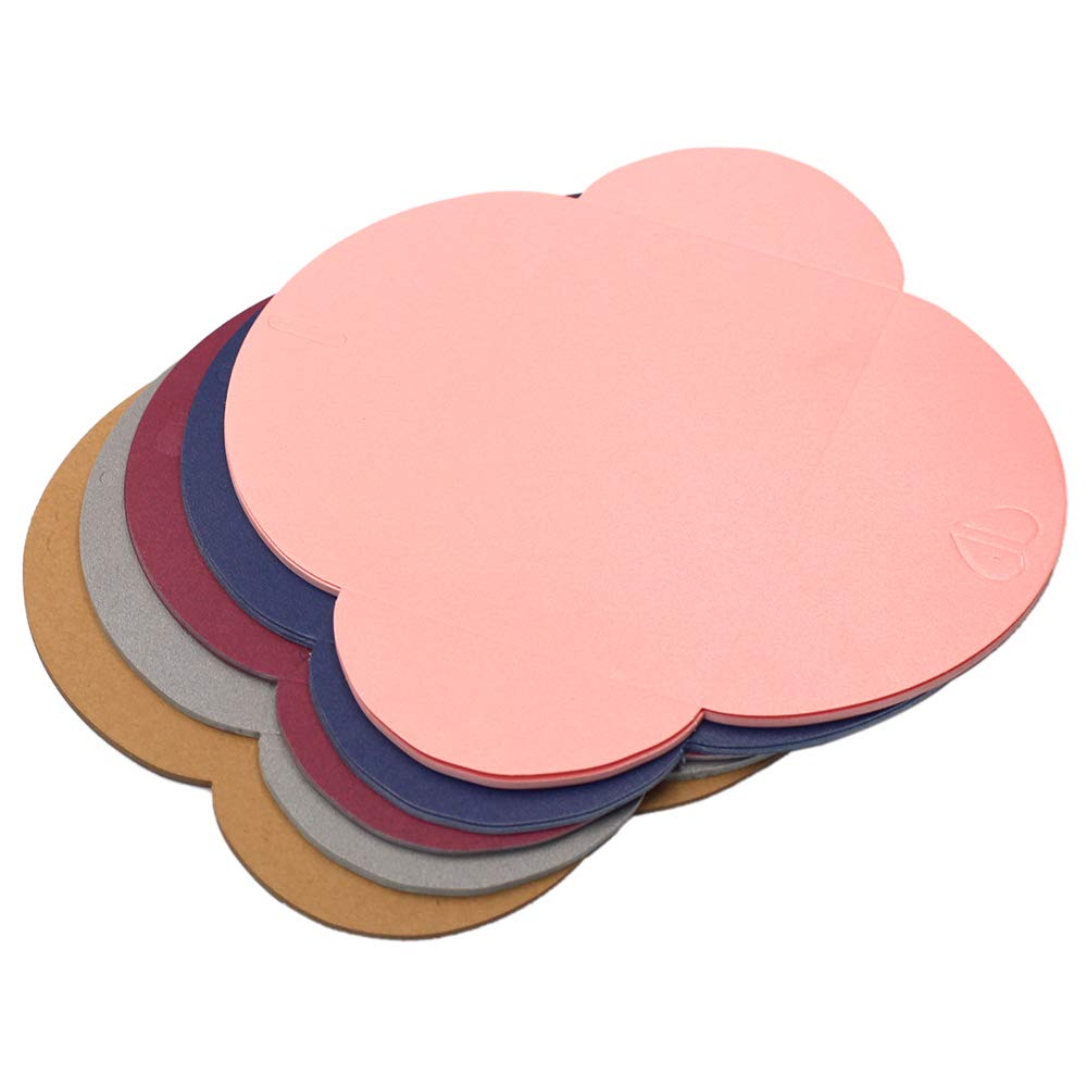 50 Pcs Handmade Mini Card Cute Post Card Heart Clasp Kraft Paper Envelopes Shining Colorful Envelopes Envelope Holders