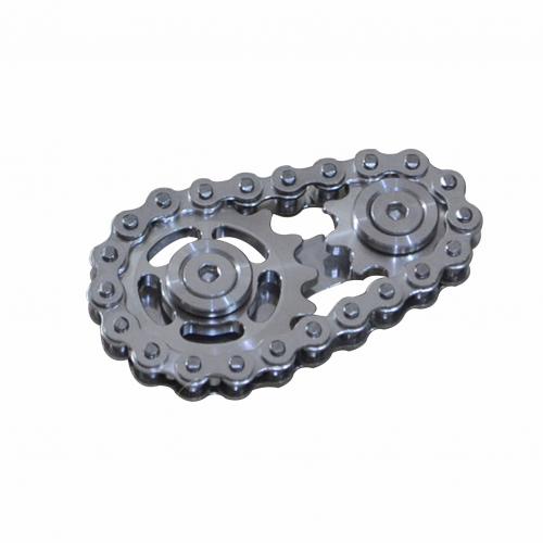Tandwiel Metalen Vliegwiel Speelgoed Versnelling Keten Decompressie Vingertop Tol: Zilver