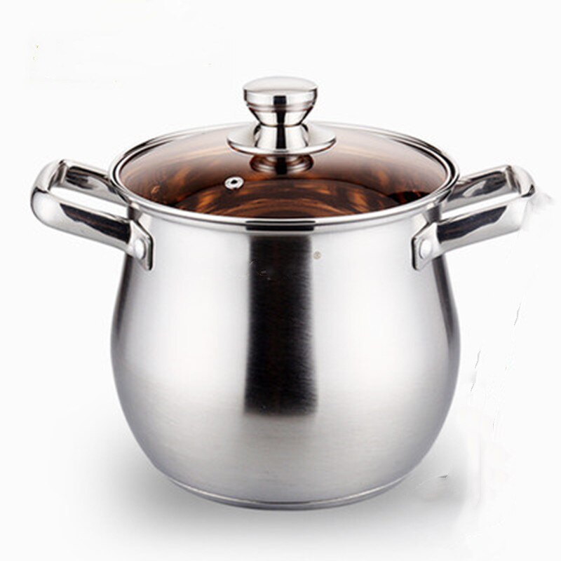 Food grade stainless steel soup pot thickened composite steel non-stick soup pot induction cooker universal kitchenware