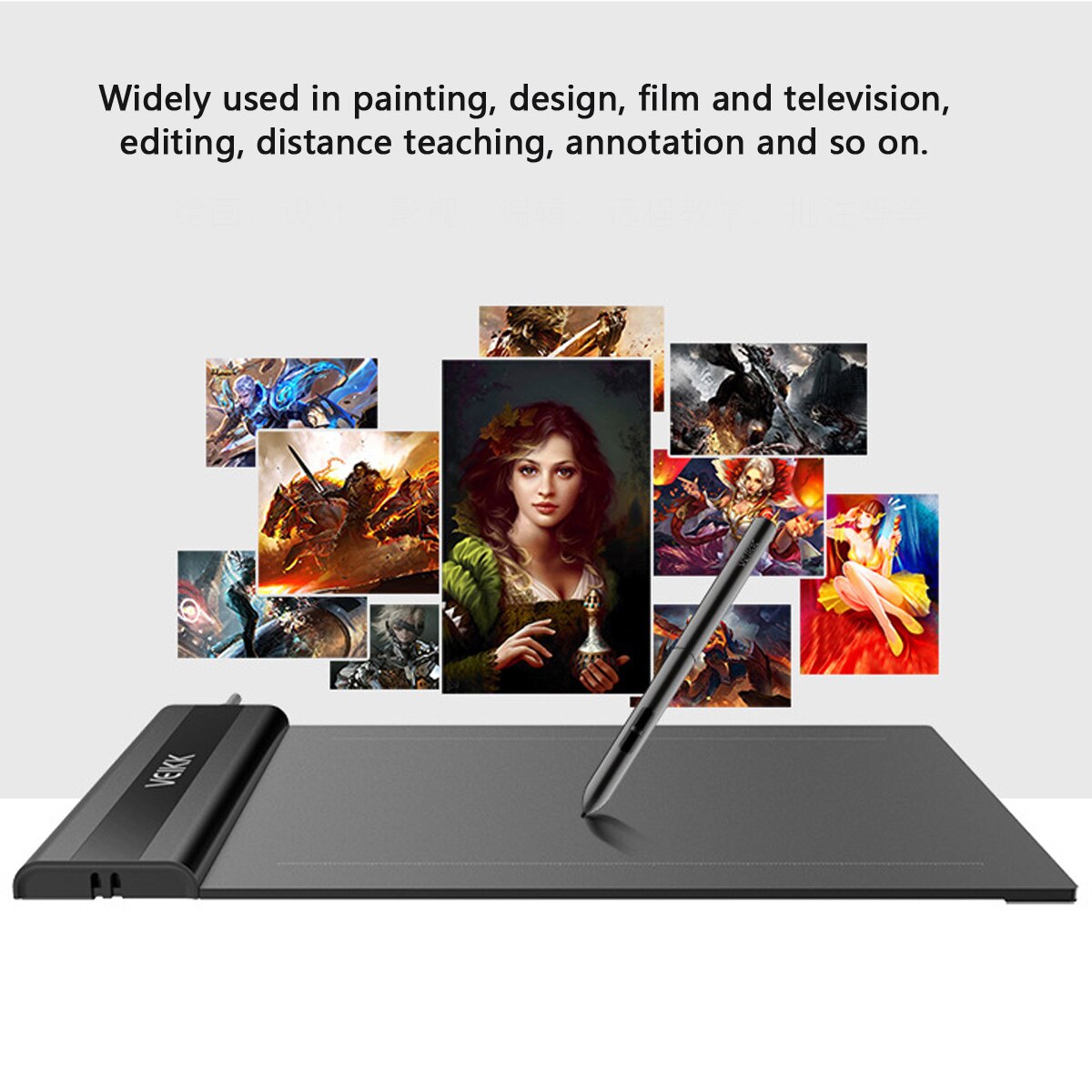 Draagbare Digitale Tekening Tablet 6X4 Inch Actieve Gebied Grafische Tablet 8192 Niveaus Elektronische Art Tekentafel