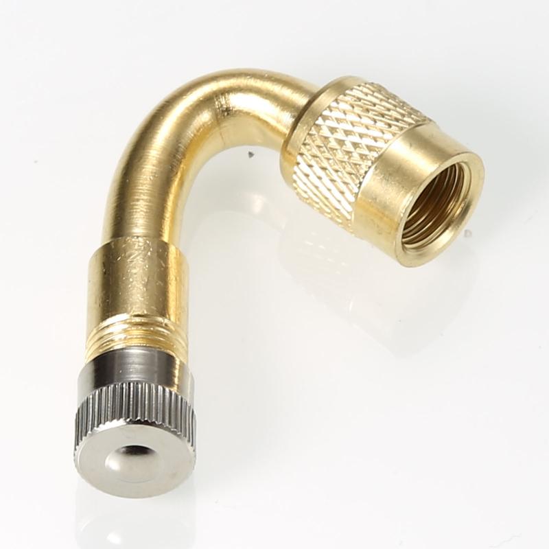 Válvula de ar de bronze ângulo 45/90/135 graus, haste com adaptador de extensão para veículos, caminhões e motocicletas