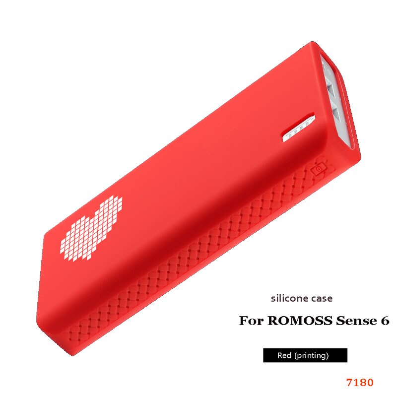 Siliconen Case Voor Romoss Sense 6 Power Bank Zachte Siliconen Anti-Collision Anti-Slip Cover Romoss Sense 6 case Waterdicht