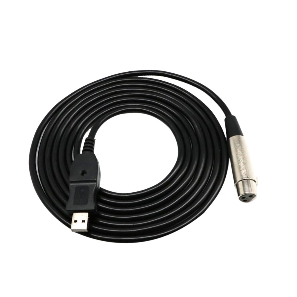 Convert XLR Cable to USB Microphone Cord Connector Extension Wiring