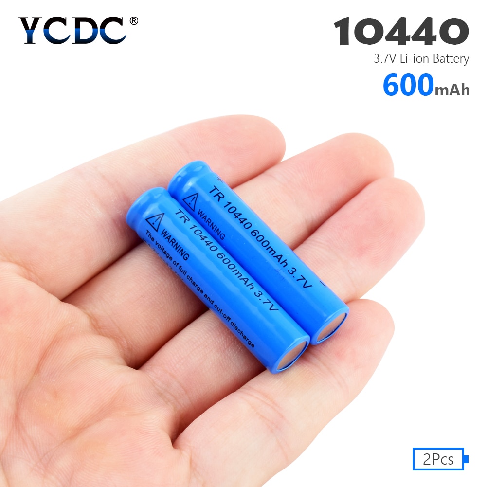 Ycdc 2 / 4 /8Pcs 10440 Batterij 600Mah 3.7V Oplaadbare Lithium Aaa Batterijen Knop Top