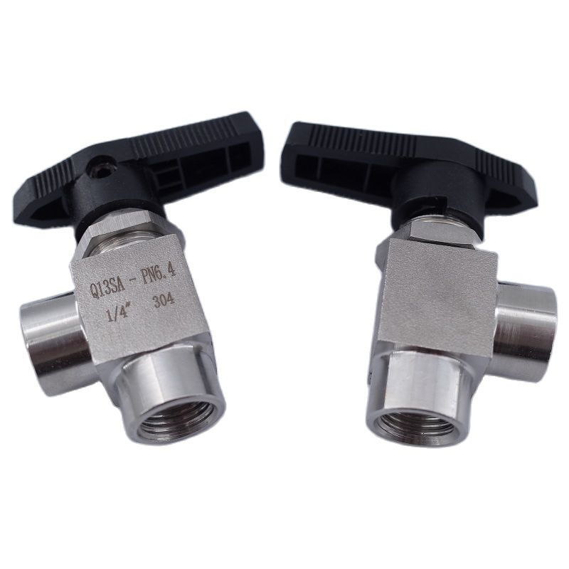 Right angle Ball valve 1/8" 1/4" 3/8" 1/2" female G thread stainless steel 304 high pressure female thread ball valve