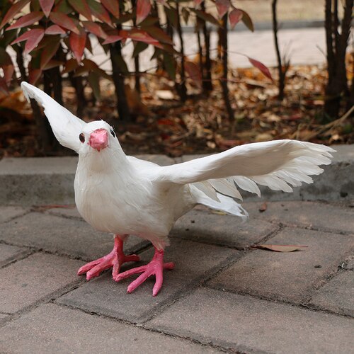 Tuin Decoratie Simulatie Witte Duif Dier Vredesduif Gazon Simulatie Speelgoed Balkon Bruiloft Simulatie Knuffel DD60FZ: Style 3