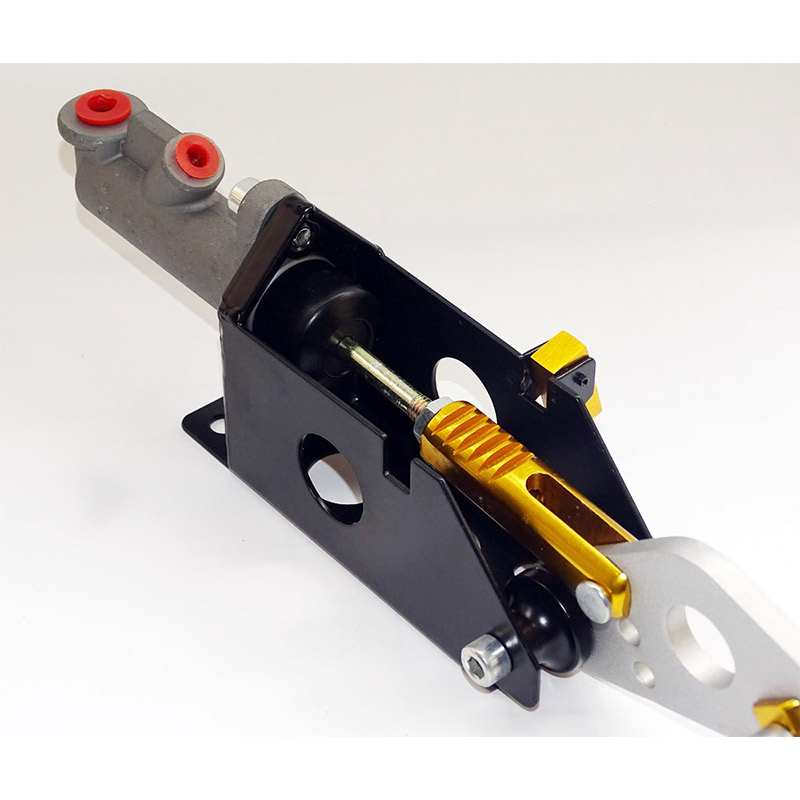 Universal Car Hydraulic Handbrake Vertical &amp; Horizontal 25cm Rally Racing E-Brake Lever Device Master Cylinder Gold