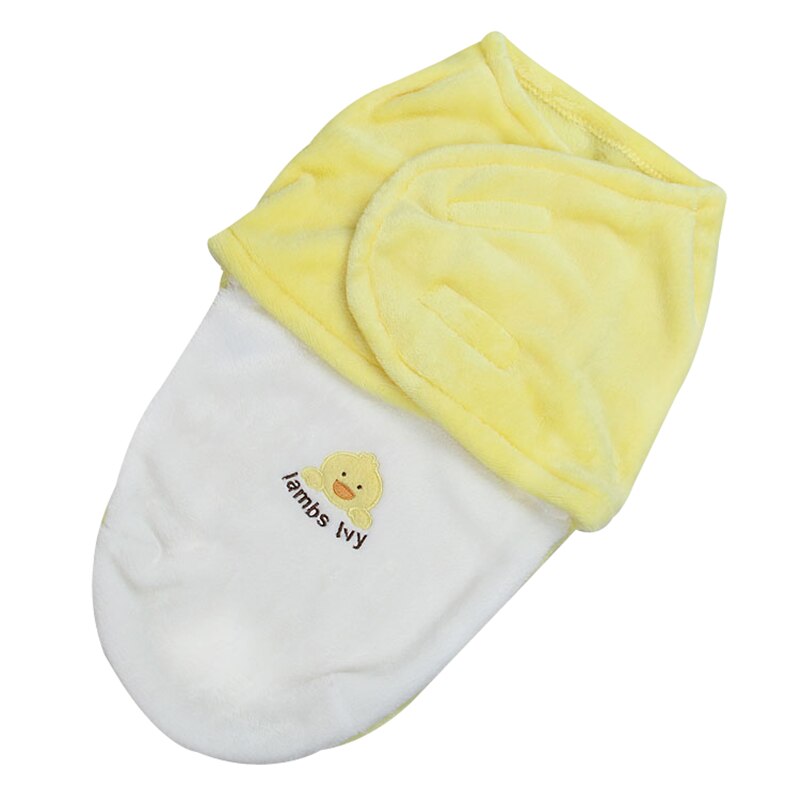 Pasgeboren Baby Unisex 0-6 Maanden Ontvangen Dekens Cartoon Stijl Katoenen Baby Deken Cobertor: yellow