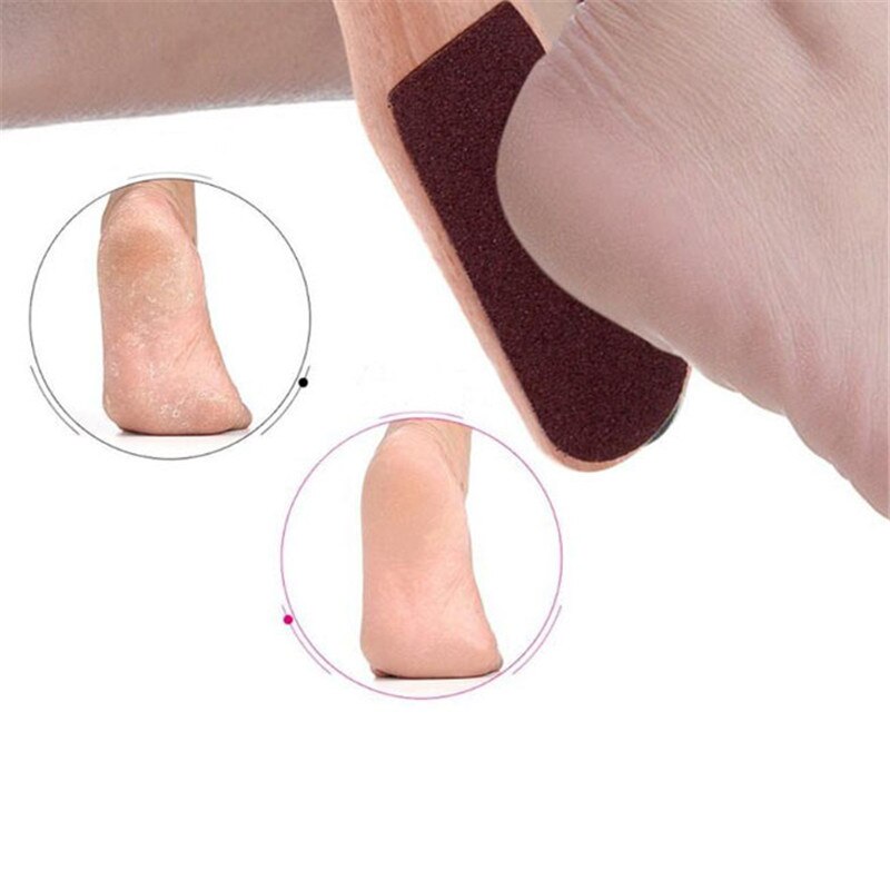 1 st fotfil trä sandpapper borttagning av död hud tå exfoliator häl nagelband exfolierande skrubb fot vårdverktyg fotskrubb