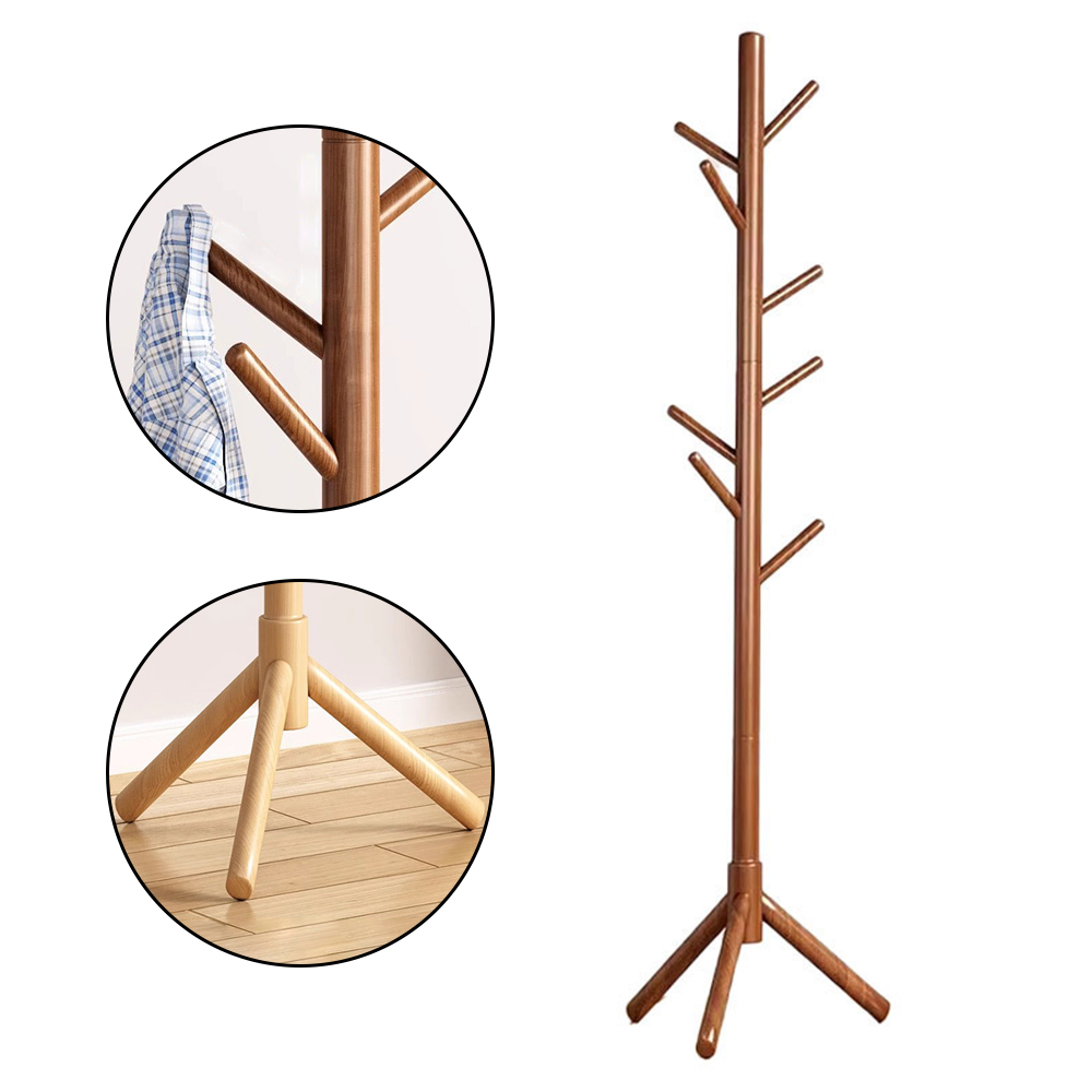 Coat Rack Freestanding Coat Rack with 8 Hooks and 3 Adjustable Size Tree Coat Racks for Bedroom Hallway Entrance Office for Hats