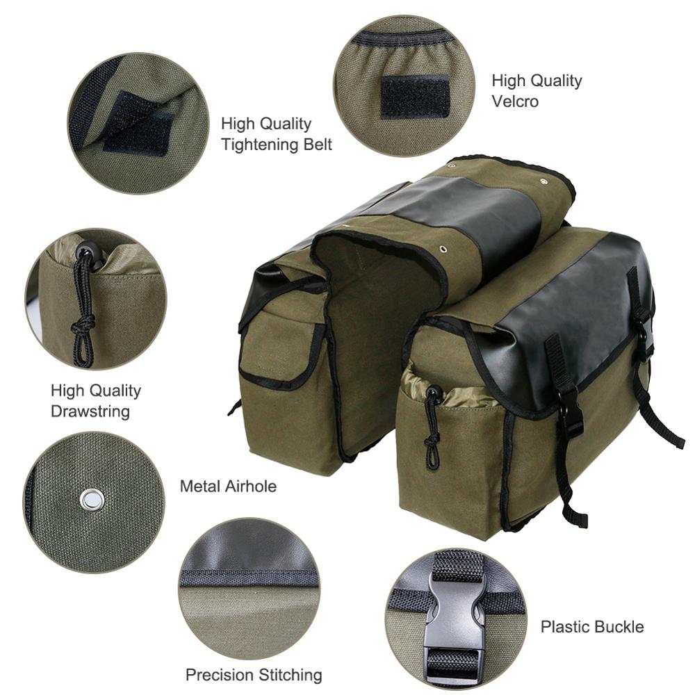 Waterdichte Motorcycle Tail Bag Multi-Functionele Duurzaam Achter Motorcycle Seat Bag Motorfiets Canvas Fietstassen Doos