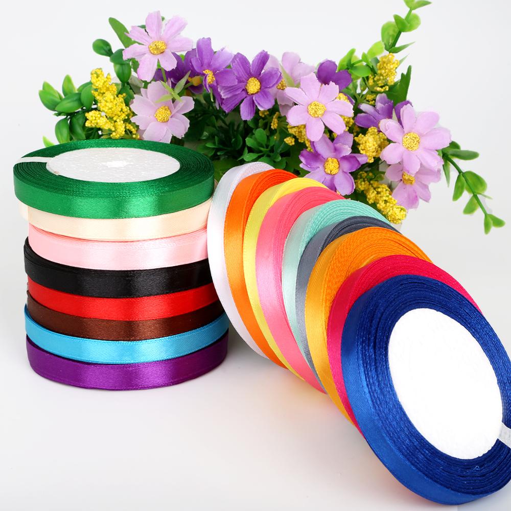 Willekeurige Kleur Mengen Van 15 Kleuren, 30 Yards/Lot Breedte 10 Mm Satijnen Lint, voor Diy Bruiloft Decoratie Cadeau Inpakken Levert