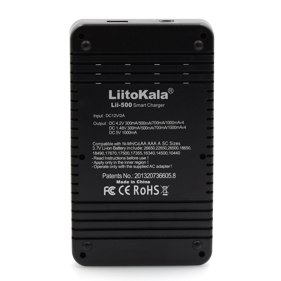Liitokala Lii-500 18650 Smart Battery Charger,3.7V 18350 14500 18500 21700 26650 1.2V AAA NiMH Lithium LCD Charger