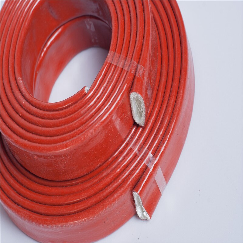 Manchon anti-feu haute température boîtier résistant aux hautes températures gaine ignifuge silicone caoutchouc fibre de verre pipe1M