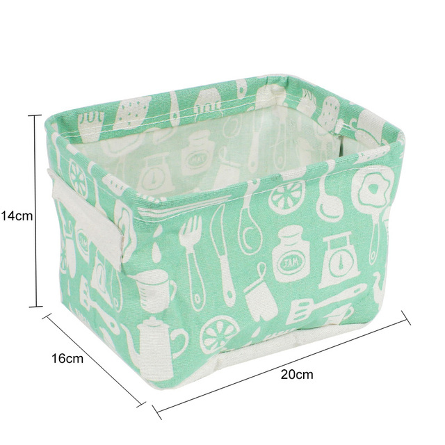 Underware Storage Organizer Office Stationery Linen Desktop Storage Box Waterproof Toy Sundries Storage Basket Cosmetic: Light Grey