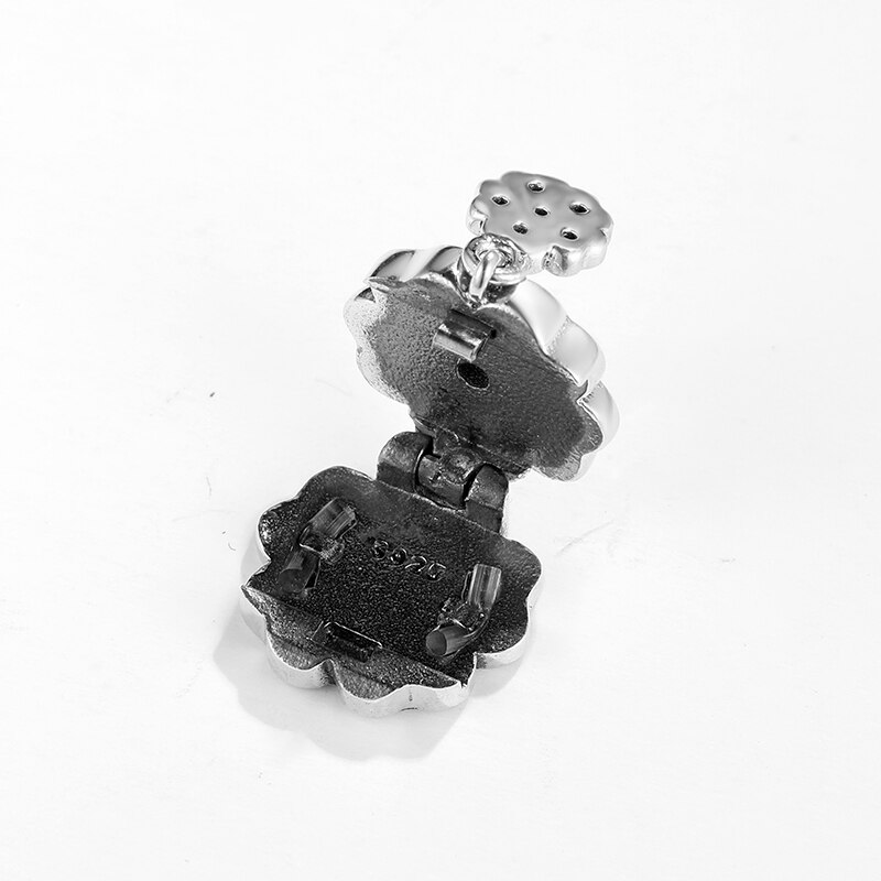 Echt 925 Sterling Zilveren Bloem Bloei Clips Kralen Wit Emaille Clear Cz Charm Fit Originele Reflectie Armband Vrouwen Sieraden