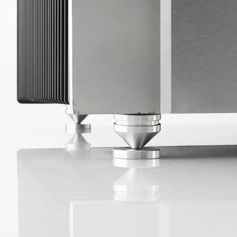 8-set aluminium luidsprekerstandaard voeten voetpad kegelvloer voetspijker metalen spikes voor audioapparatuur