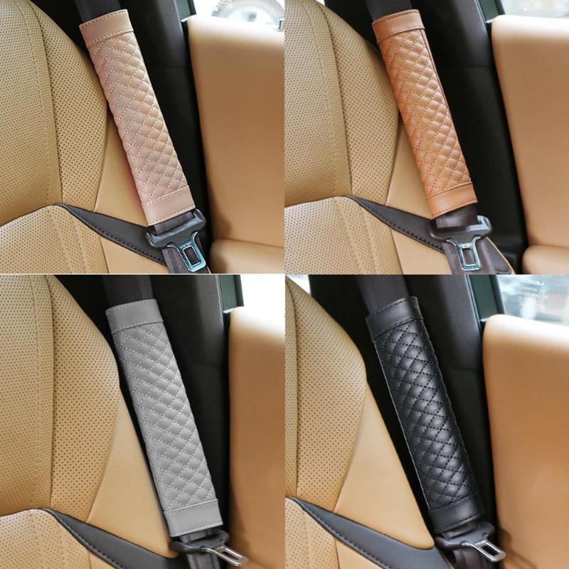 2pcs Autostoeltje Belt Covers PU Lederen Schouder Bescherming Pad Padding Veiligheid Schouder Bescherming Auto Interieur Accessoires