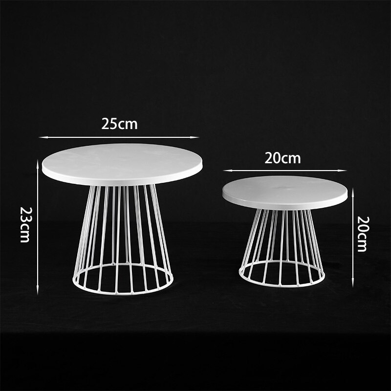 Metal kage stativ bryllup hvidguld dessert display rack fødselsdagsfest dekoration cupcake stativ mad kage bakke 20/ 25cm