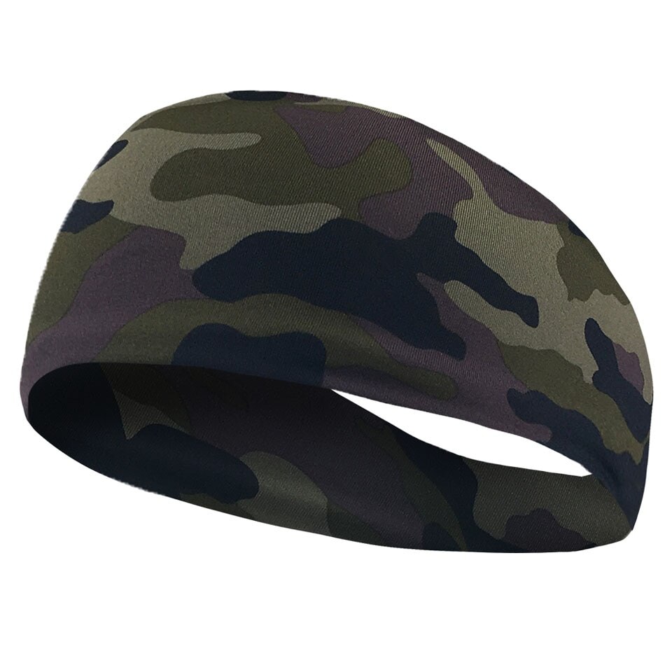 Coole sporthoofdband yoga hoofdband hoofddeksel sport fitness hoofdband haarbanden voor mannen en vrouwen: Camouflage