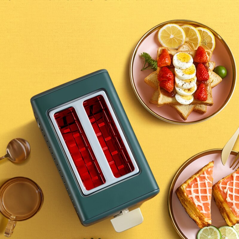 Electric Toaster Automatic Bread Baking Machine Toast Sandwich Grill Oven Maker 2 Slices Household for Breakfast