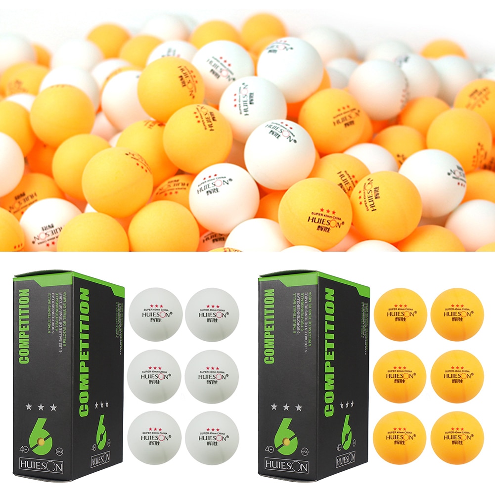 6 unids/bolsa de tenis de mesa , 40mm de diámetro, 2,9g, 3 estrellas, Pelotas de Ping Pong para entrenamiento de competición, precio bajo