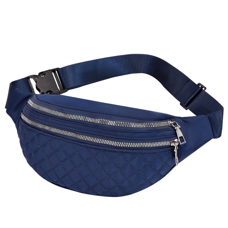 Gestock – sac banane en Nylon pour femmes, sacs à bandoulière décontractés unisexe, sac banane de hanche, sac de ceinture de voyage, sac à main de Sport: Blue-1