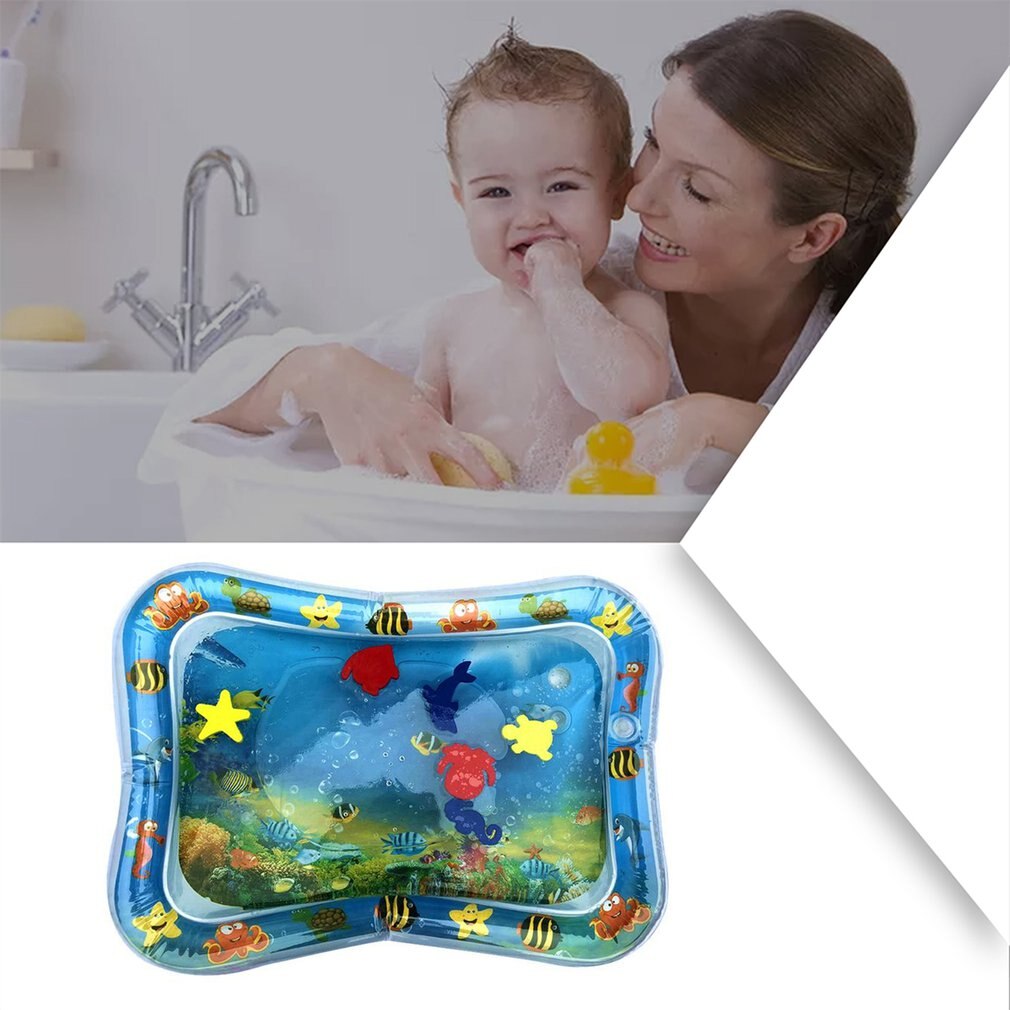 Été enfants gonflable coussin d'eau motif océan tapis de jeu en plein air enfant jeu coussin d'eau jouet épaissi garçon fille coussin d'eau