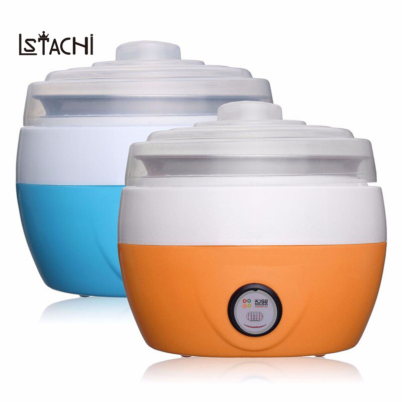 LSTACHi 1L Capaciteit Huishoudelijke Elektrische multifunctionele Yoghurt Maker Roestvrijstalen Voering Mini Automatische Yoghurt Machine Keuken