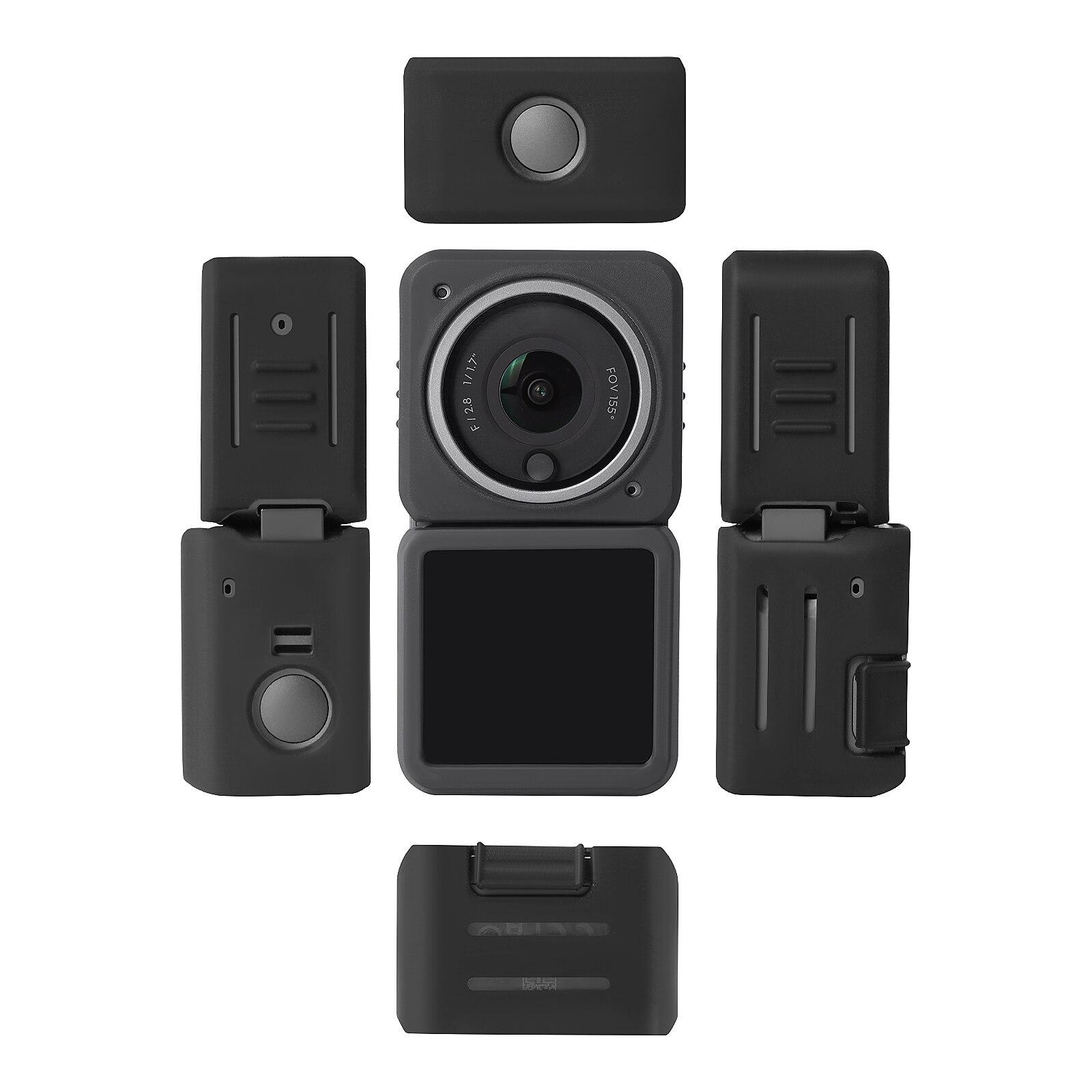 Dji Action 2 Zachte Siliconen Beschermhoes Split-Type Bescherming Cover Voor Dji Osmo Action 2 Sport Camera Accessoires