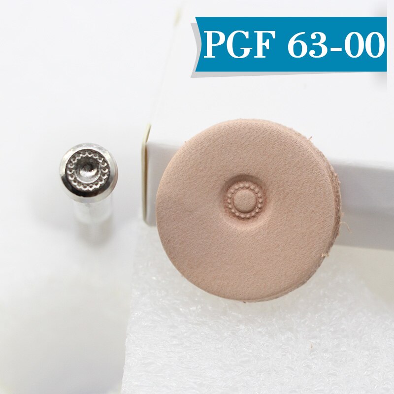 Leather Stamp Tool Engraving and Embossing Tools Different Shape Stamp Punch Set Saddle Making Tools for Leather Craft Working: PGF 63 00 1Pcs