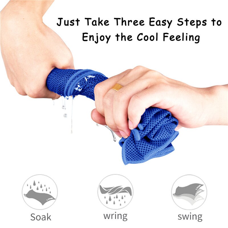 Women Cooling Towel Men Breathable Portable Gym Jogging Enduring Running Swimming Instant Chilly Cool Sports Ice Towel 100*30cm