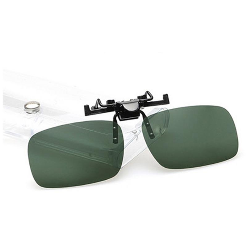 Polarized Clip On Sunglasses Driving Night Vision Lens Sun Glasses Male Anti-UVA UVB For Men Women With Case & Glasses Cloth