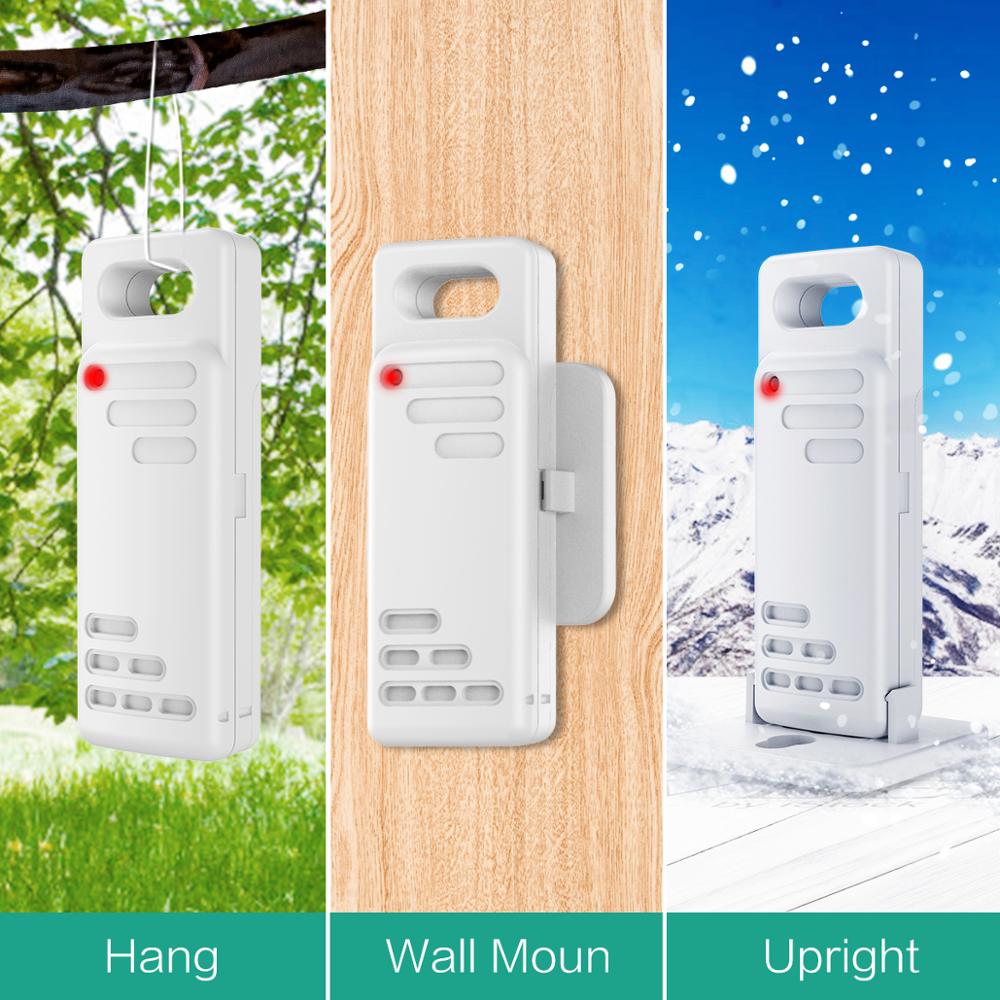 Trådløst termometer digitalt hygrometer termometer indendørs udendørs med 3 sensorer fugtighedsmonitor touchscreen baggrundsbelysning