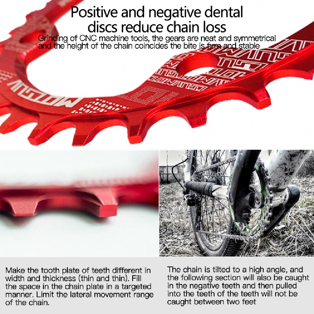 Ronde 104 bcd fietskettingblad 32t 34t 36t mtb kettingblad fietsonderdelen fietsuitrusting 104 bcd fietskettingblad