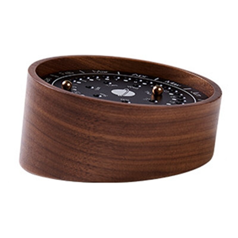 Wooden Perpetual Calendar Desktop Month Week Date Planet Home Decoration to Send Classmates Birthday: Black