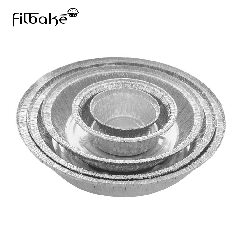 Filbake 12 st 7/8/9 "aluminiumfolie pajpannor engångsplåtar för pajer tårta quiche bakpanna matlagning köksredskap