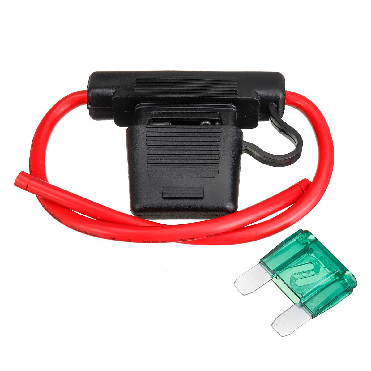 2 stuks Weerbestendige Inline Auto Blade Zekering Houder 8AWG Zekeringkast Maxi 30AMP 8B & S Draad met 30A Zekering kit