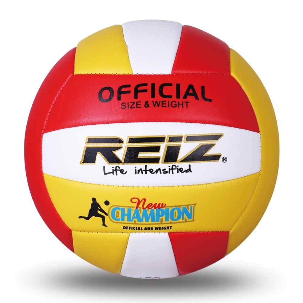 REIZ Zachte PU Volleybal Officiële Maat 5 # Volleybal Professionele Indoor & Outdoor Training Bal Met Gratis Netto Naald