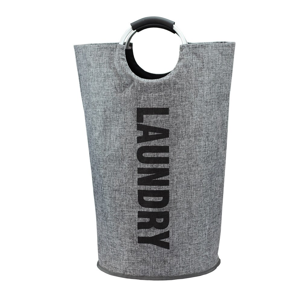Aluminum handle cotton and linen dirty pocket, laundry bag ,laundry basket ,folding bag.