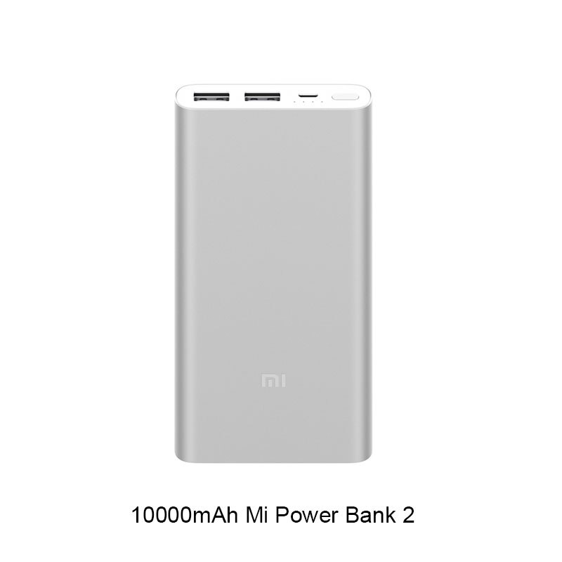 Original Xiaomi Power Bank 2 10000mAh Dual USB Quick 18W Charge Portable Charger Micro USB 10000 mAh External Portable Charger: 10000mAh Silver