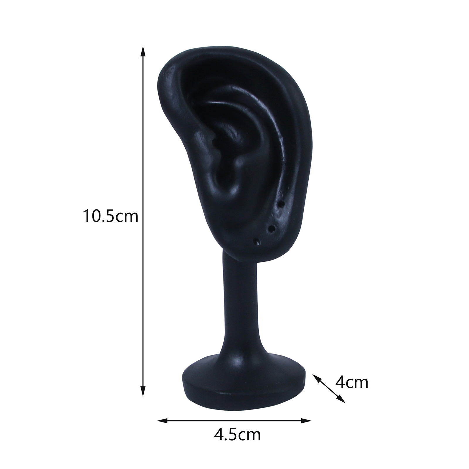 Soportes de exhibición duraderos para pendientes, modelo de oreja humana, soporte para perno prisionero, Base redonda de silicona suave, soporte para maniquí de cumpleaños, organizador de pendientes