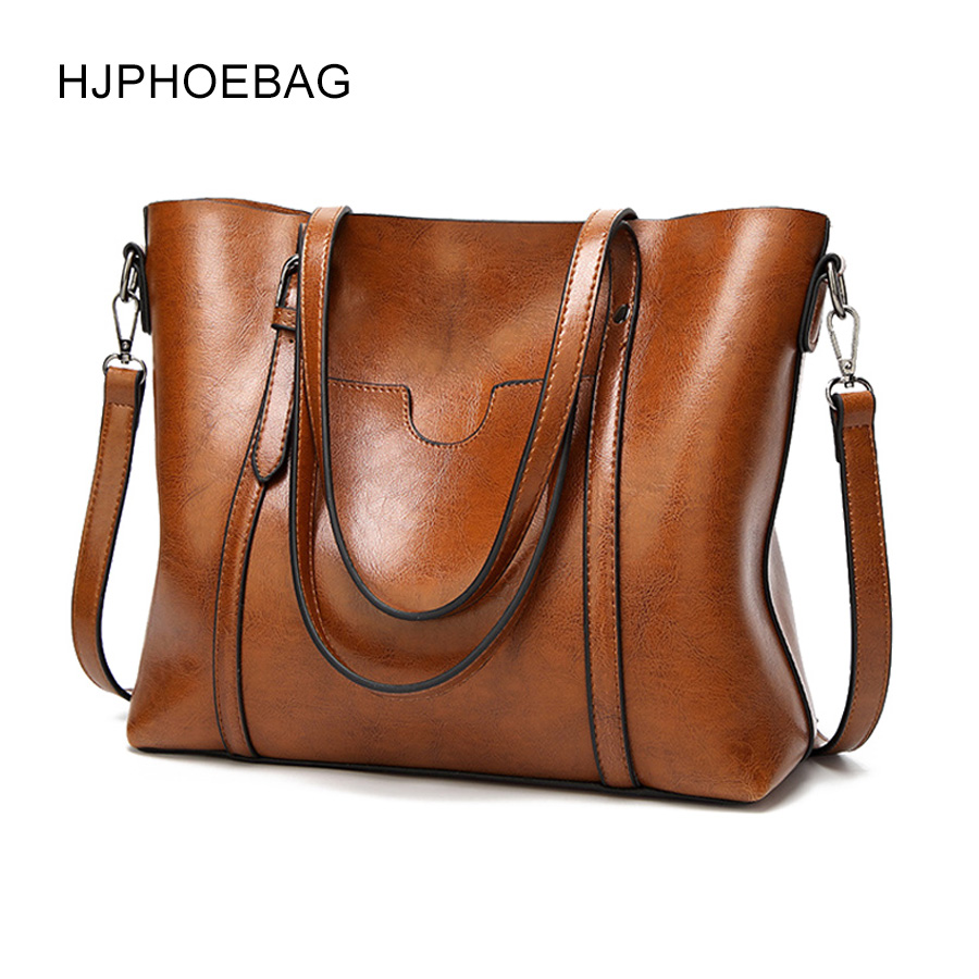 HJPHOEBAG nouvelle femmes sac à bandoulière sac à bandoulière huile cire cuir dames sac à main fourre-tout sac à bandoulière sacs pour femmes YC005
