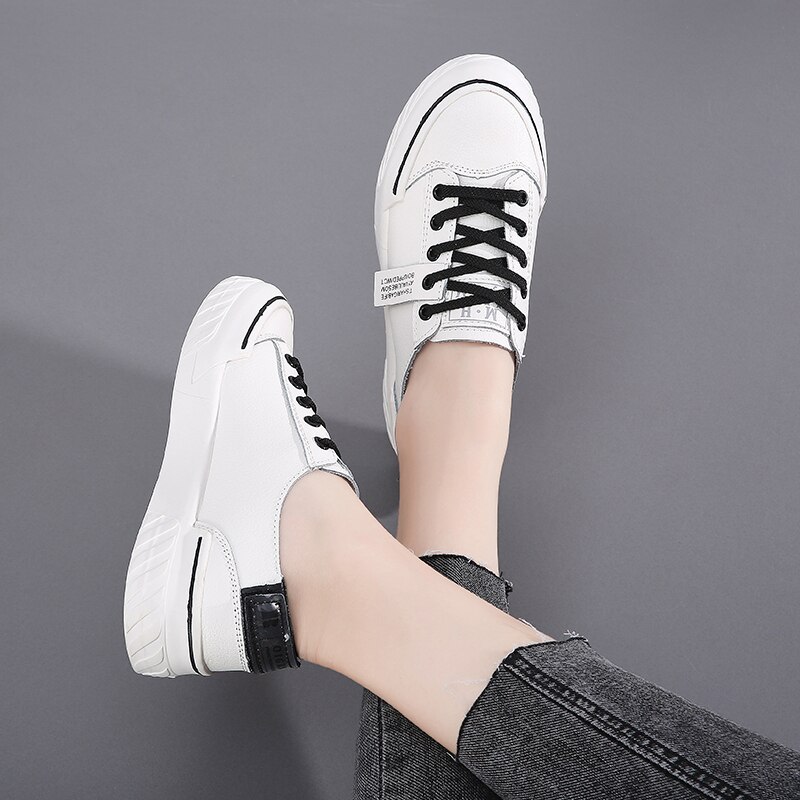 Tenis femeninos con agujeros para Mujer, Zapatos de Tenis transpirables de cuero, zapatillas deportivas para Mujer