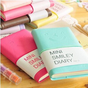 Candy Kleuren Leuke Charmant Mini Draagbare Smiley Paper Dagboek Notebook Memo nootbook