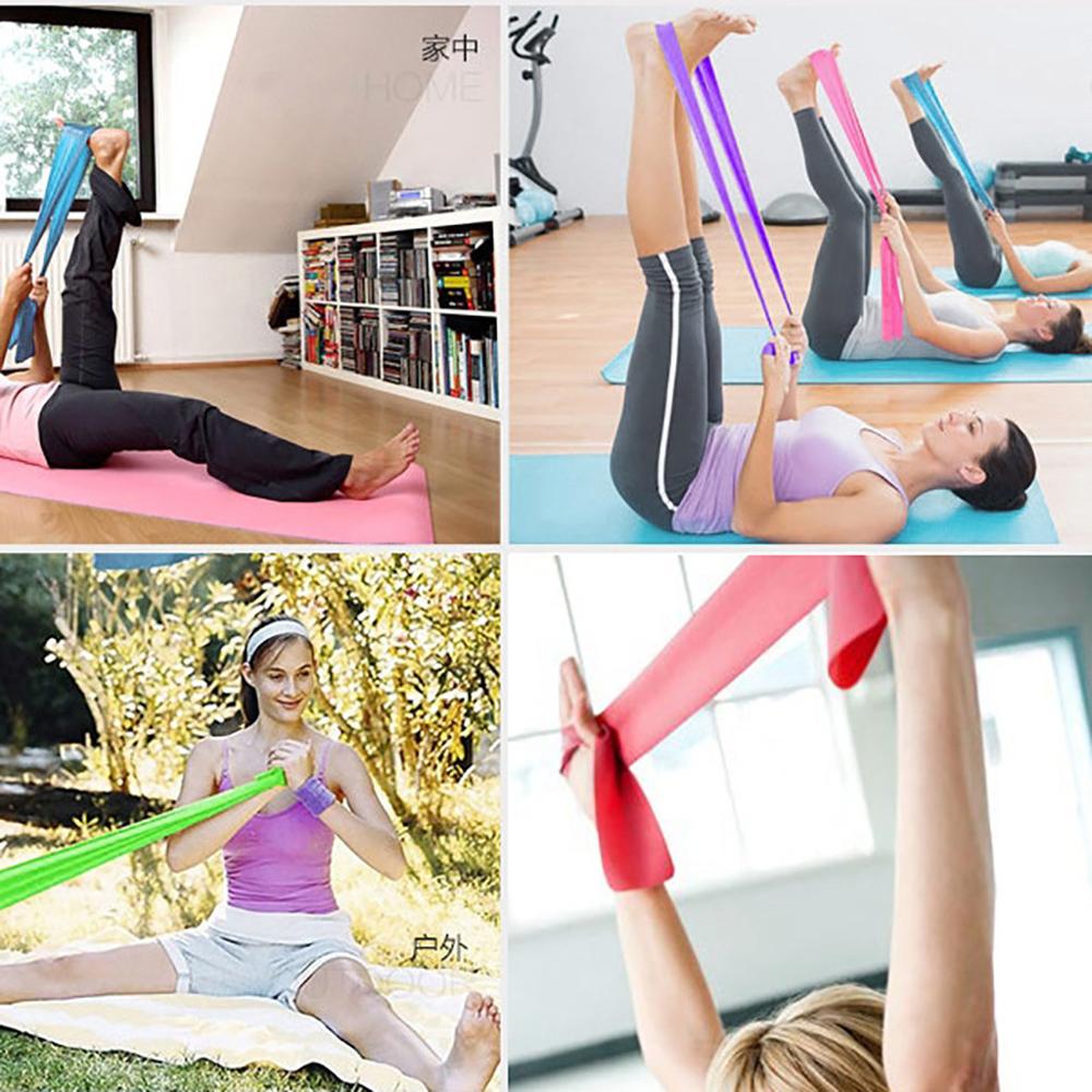 1.5m yoga fitness træk reb modstandsbånd latex elastisk stræk spændingsbånd træningsudstyr træning træning sport