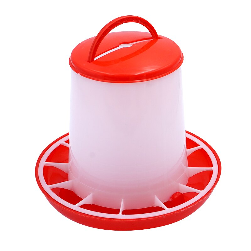 1 Pcs 1Kg Kip Eend Feeder Emmer Tool Plastic Voedsel Feeder Kip Kuiken Kip Gevogelte Deksel Handvat Voeden Gieter levert