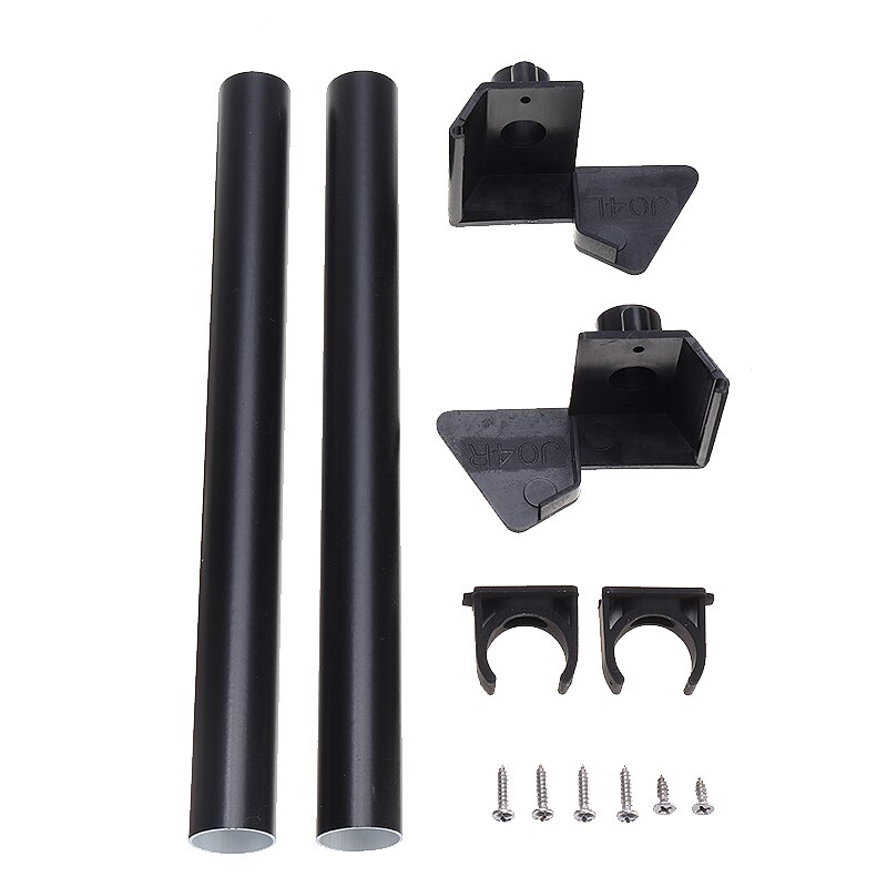 Rainwater Downpipe Kit Black Bracket Aluminum Screws Plastic Rainwater Downpipe Tube Greenhouse Gutter Down Pipe Parts